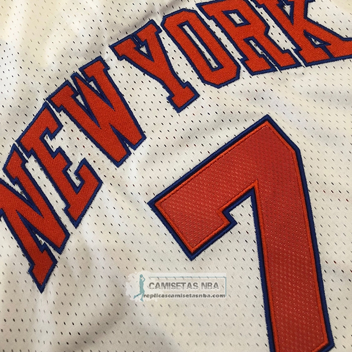 Camiseta New York Knicks Carmelo Anthony NO 7 Mitchell & Ness 2010-11 Blanco
